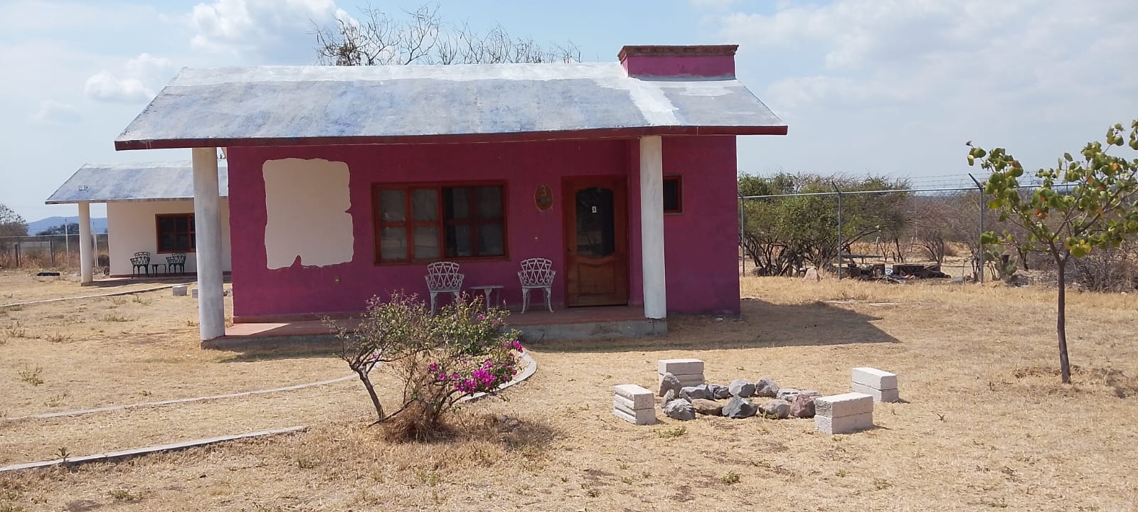 Cabañas y paisaje